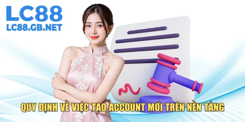 Quy định về việc tạo account mới trên nền tảng